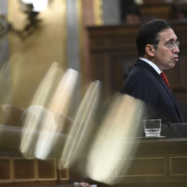 El ministro de Asuntos Exteriores, José Manuel Albares, comparece en el Congreso de los Diputados, este jueves