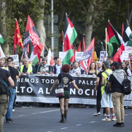 Fotografía de archivo de una manifestación en Madrid en defensa de los palestinos.