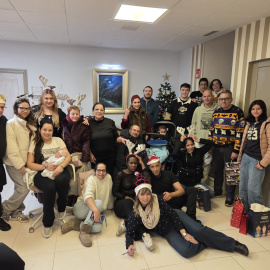 Plantilla de el hotel El sueño del infante (Guadalajara), donde el 94% de los empleados tienen una enfermedad mental grave.