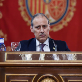 Imagen de archivo del decano del ICAM, Eugenio Ribón, en el Senado.