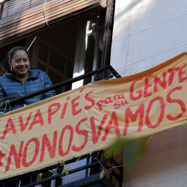 Foto de archivos de unos vecinos de Lavapiés.