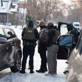 Agentes del ICE durante una intervención en Minneapolis el 7 de enero.