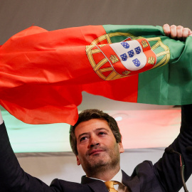 El candidato de ultraderecha de las presidenciales en Portugal, Andre Ventura, del partido Chega.