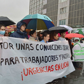 Sanitarios se concentran en el hospital La Paz ante el colapso del servicio de Urgencias, a 21 de enero de 2026.