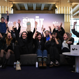 El director de la película 'Sirat', Óliver Laxe, y su equipo celebran sus nominaciones a los premios Oscar Mejor Película Internacional y Mejor Sonido.22/1/2026