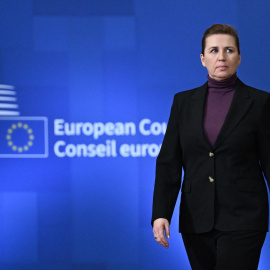 HANDOUT - 22 January 2026, Belgium, Brussels: Denmark's Prime Minister Mette Frederiksen arrives to attend the EU special summit in Brussels. At the one-day meeting of EU heads of state and government, the EU is discussing its relationship with the US. Photo: Frederic Sierakowski/European Council/dpa - ATTENTION: editorial use only and only if the credit mentioned above is referenced in fullFrederic Sierakowski/European Co / DPA22/1/2026 ONLY FOR USE IN SPAIN