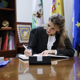 La vicepresidenta segunda y ministra de Trabajo y Economía Social, Yolanda Díaz, interviene en la 16ª edición del Seminario Internacional de Teoría Crítica de los Derechos Humanos.