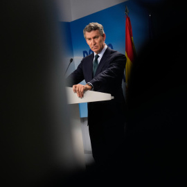 El líder del PP, Alberto Núñez Feijóo, ayer en Madrid.