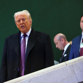 Donald Trump este jueves en Davos (Suiza).