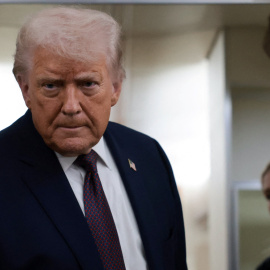 Donald Trump, este jueves, en Davos (Suiza).