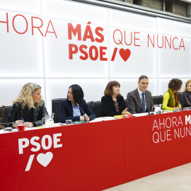 Imagen de la Ejecutiva Federal del PSOE celebrada este lunes en Ferraz.