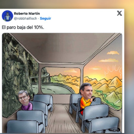 Un meme sobre la bajada del paro.