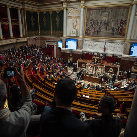 Pleno en la Asamblea Nacional de Francia.