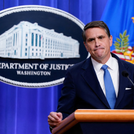 El fiscal general adjunto, Todd Blanche, durante una rueda de prensa sobre la publicación de documentos relacionados con Jeffrey Epstein.