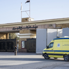 El cruce de Rafah, en el lado egipcio, este domingo.