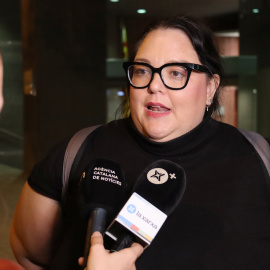 La portaveu de la plataforma Dignitat a les Vies, Anna Gómez