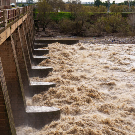 Imagen de la presa de Cantillana, en Sevilla