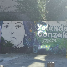 Mural de homenaje a Yolanda González realizado en Rentería (Guipúzcoa)