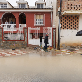 Zonas inundadas por las intensas lluvias en la localidad de Huertor Tájar, Granada.