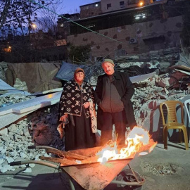 Fakhri Abu Diab y su esposa, Rasmia