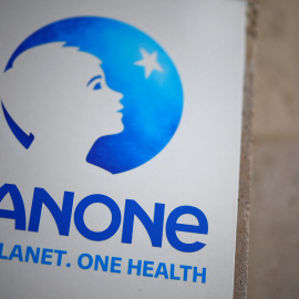 El logotipo del grupo alimentario francés Danone.