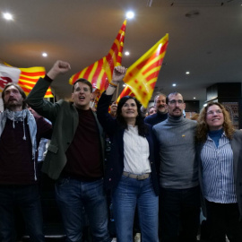 Jorge Pueyo (CHA) durante uno de los actos de fin de campaña.