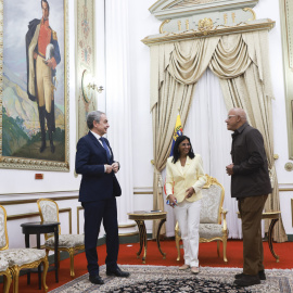 Delcy Rodríguez y José Luis Rodríguez Zapatero
