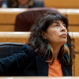 La ministra de Igualdad, Ana Redondo, durante el pleno extraordinario sobre el caos ferroviario, en el Senado, a 29 de enero de 2026, en Madrid