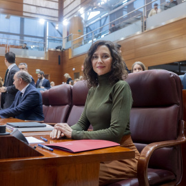 Isabel Díaz Ayuso, durante un pleno. Archivo.