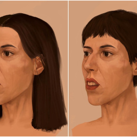 Retrato robot de la mujer hallada en una maleta en Benahavís (Málaga).