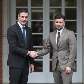 Pedro Sánchez y Gabriel Rufián, en una imagen de archivo en La Moncloa.