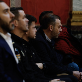 Ábalos y Aldama durante la audiencia preliminar en el Tribunal Supremo.