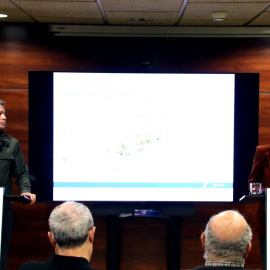 El secretari d'Estat de Transports, José Antonio Santano, i la consellera de Territori, Sílvia Paneque, en la roda de premsa d'aquest divendres. 13/02/2026