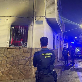Imagen de archivo del incendio de la vivienda en Navalmoral de la Mata, Cáceres.