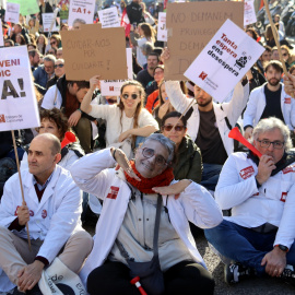 Imatge d'arxiu d'una manifestació dels metges