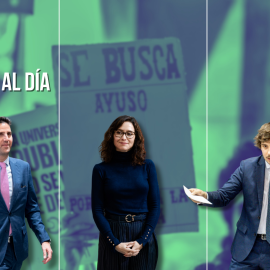 Fotomontaje con imágenes de Emilio Viciana, Isabel Díaz Ayuso y Pablo Posse.