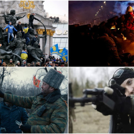 Imágenes de las películas 'Maidan', 'Winter on Fire', 'Donbass' e 'Inner Wars'.