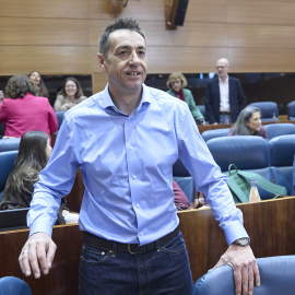 El diputado de Más Madrid, Emilio Delgado, durante el pleno de la Asamblea de Madrid, a 19 de febrero de 2026.