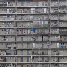 Vista de un bloque de viviendas en San Sebastián.