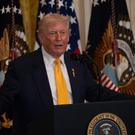 Imágen del presidente de Estados Unidos, Donald Trump, en un evento en la Casa Blanca.