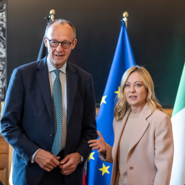 Friedrich Merz y Giorgia Meloni