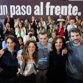 Maestre, Hernández, Maíllo, García y Urtasun, este sábado en la presentación de 'Un paso al frente'.