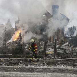 Un nuevo ataque ruso masivo en Kiev, a 22 de febrero de 2026.