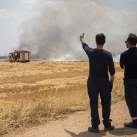 Imagen de archivo de un incendio agrícola.