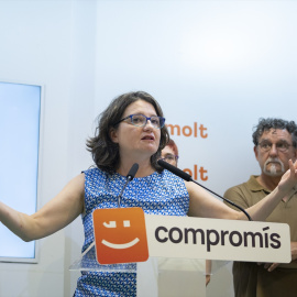 La exvicepresidenta del Consell Consell Mónica Oltra el día que anunció su dimisión.