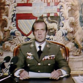 El rey Juan Carlos I, la noche del 23 de febrero de 1981.