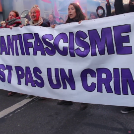 Imagen de archivo manifestación antifascista en 2021 en Lyon.