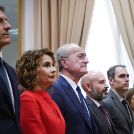 Foto de archivo en el acto de reparación de la memoria de García Caparrós.