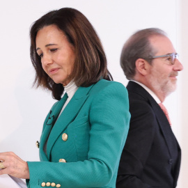 La presidenta del Banco Santander, Ana Botín, y el consejero delegado de la entidad, Héctor Grisi, en una imagen de archivo.