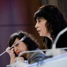 La ministra de Igualdad, Ana Redondo, presenta la encuesta sobre la Percepción social de la prostitución, a 26 de febrero de 2026, en Madrid (España).